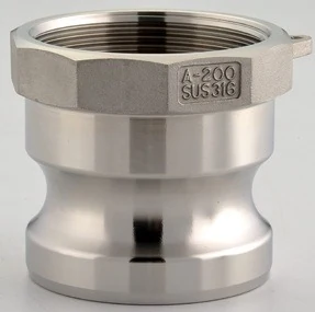 Representative camlock type a - male adaptor x female bsp configuration