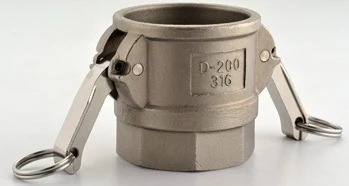 Representative camlock type d - female coupler x female bsp configuration