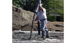 Representative concrete placement hose configuration